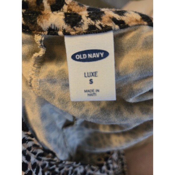Old Navy Luxe Stretch Sleeveless Animal Print Black Brown Tank Top Tunic, Size S - Picture 5 of 5